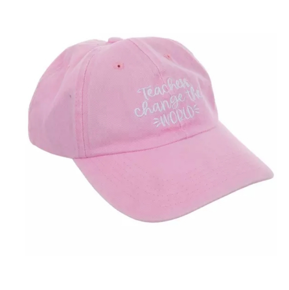 Teachers Change The World Baseball Pink Cap NEW